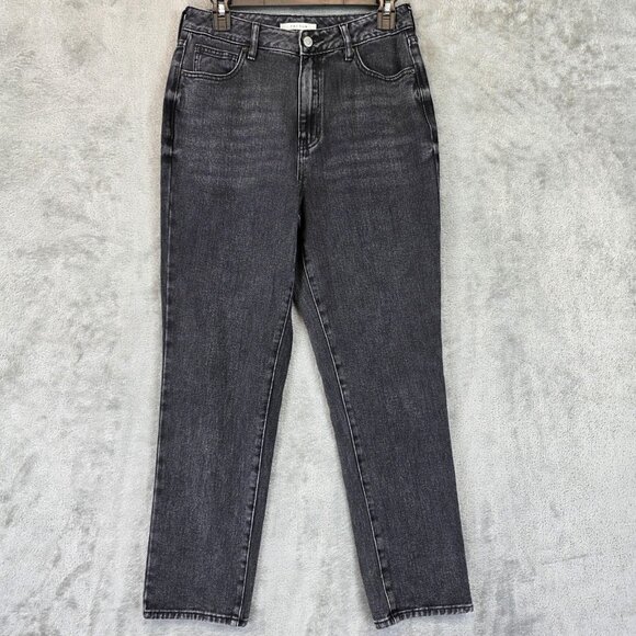Pacsun Mom Jean Womens 28 Black High Rise Tapered Ankle Denim 100% Cotton Pants - Picture 1 of 11